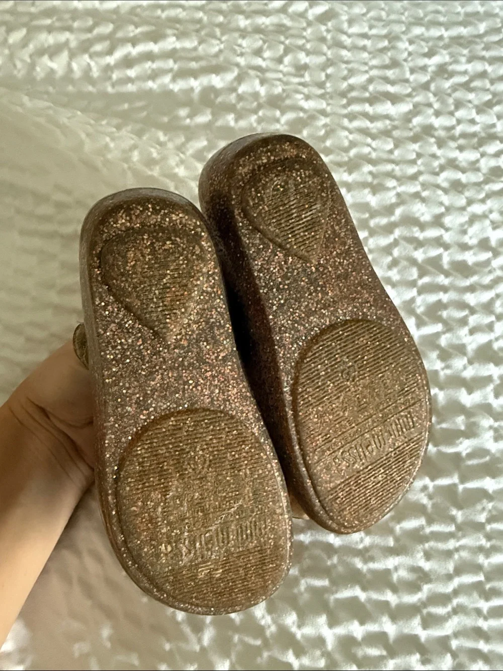 Mary Jane mini Melissa’s flower glitter shoes